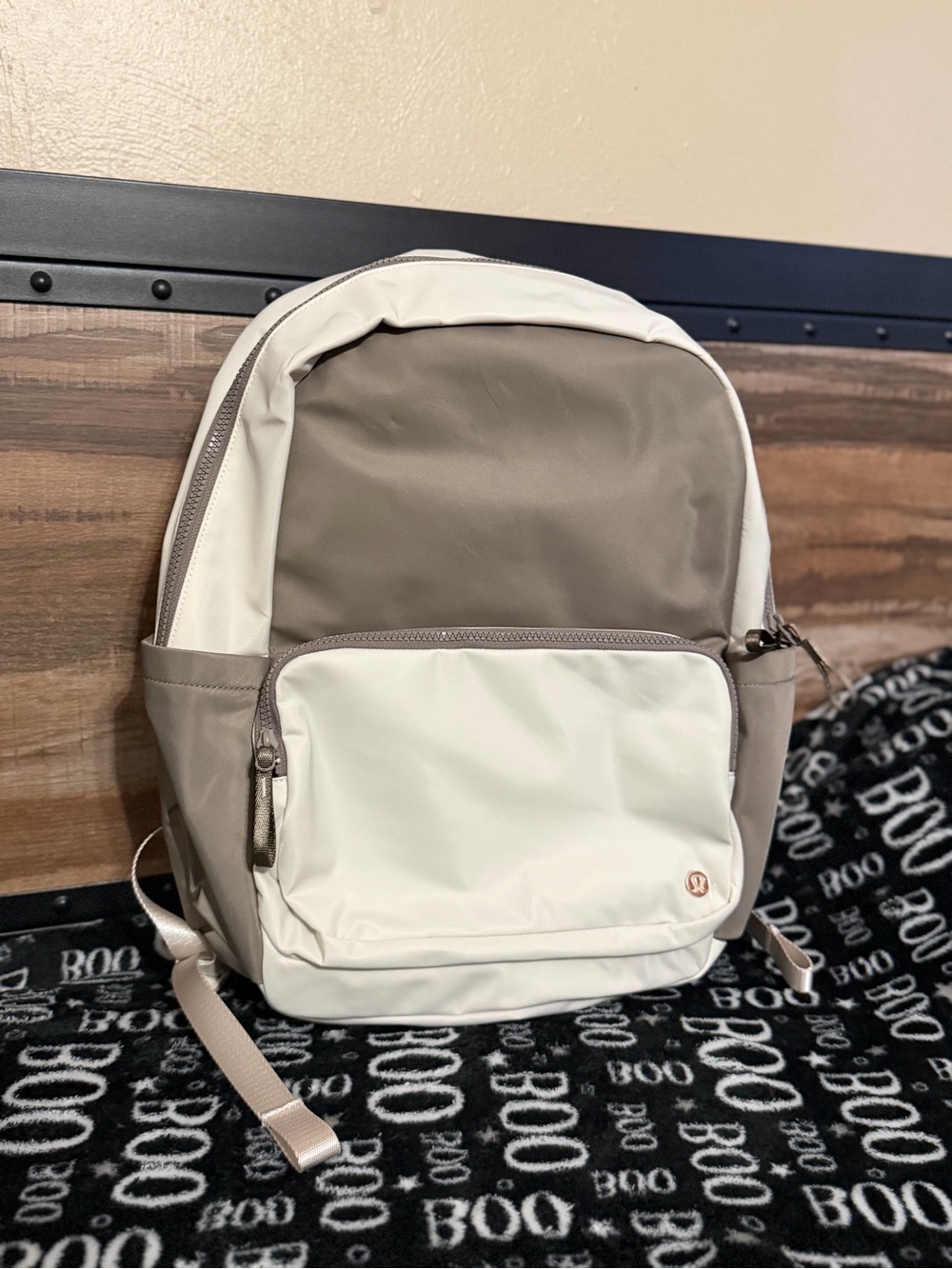 lululemon athletica White & Taupe Two-Tone Backpack